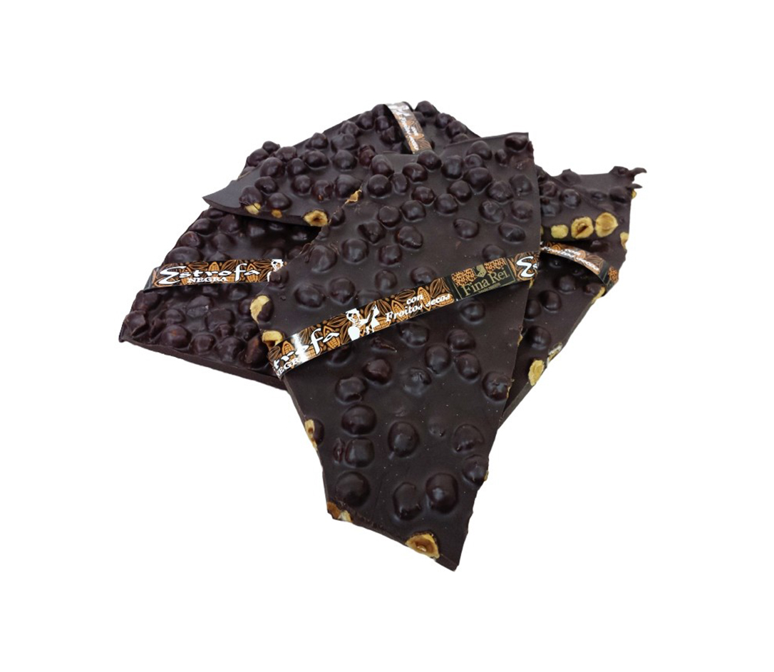 Imaxe do produto chocolate negro con abelás de Fina Rei