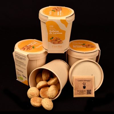 Imaxe do produto Galletas de nata e laranxa ecolóxicas de Fina Rei